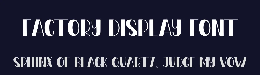 Factory Display Font by creativeletter — Display Font — thumbnail 2