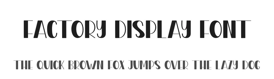 Factory Display Font by creativeletter — Display Font