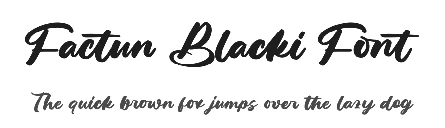 Factun Blacki Font by letterenastudios — Script Handwritten Font