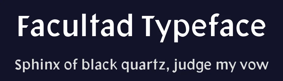 Facultad Typeface by Andrés Torres — Sans Serif Font — thumbnail 2