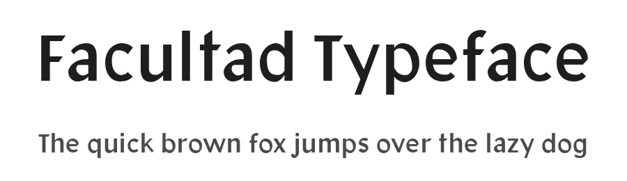 Facultad Typeface by Andrés Torres — Sans Serif Font