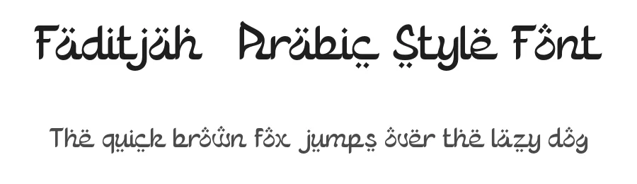 Faditjah – Arabic Style Font by Pikgura Type — Script Handwritten Font