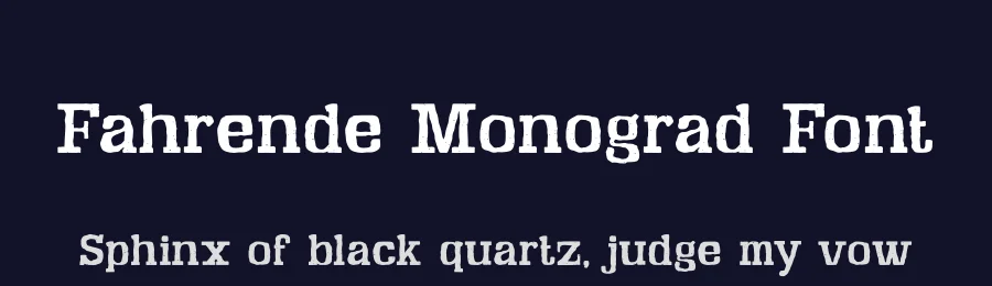Fahrende Monograd Font by SlideShoot — Display Font — thumbnail 2