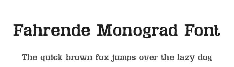 Fahrende Monograd Font by SlideShoot — Display Font