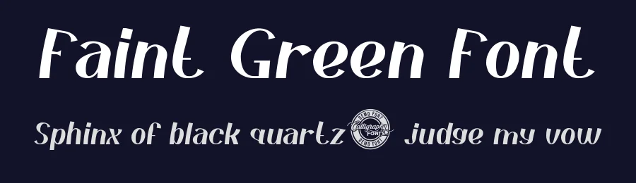 Faint Green Font by CalligraphyFonts.net — Serif Font — thumbnail 2