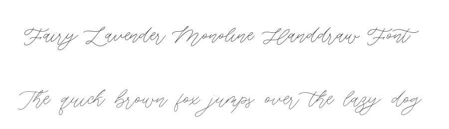 Fairy Lavender Monoline Handdraw Font by balpirick — Script Handwritten Font