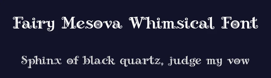 Fairy Mesova Whimsical Font by letterhanna — Decorative Font — thumbnail 2