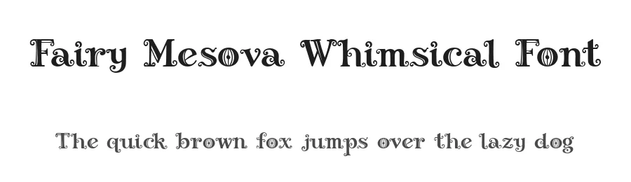 Fairy Mesova Whimsical Font by letterhanna — Decorative Font