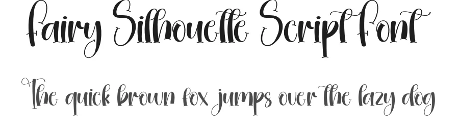 Fairy Silhouette Script Font by creativeletter — Script Handwritten Font