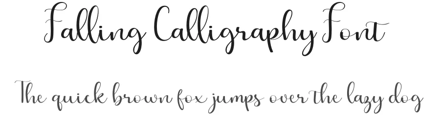 Falling Calligraphy Font by Nuryanto Dwi — Script Handwritten Font