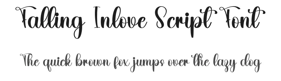 Falling Inlove Script Font by freshtypeink — Script Handwritten Font