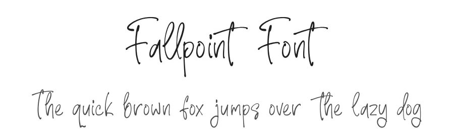 Fallpoint Font by glorytype — Script Handwritten Font
