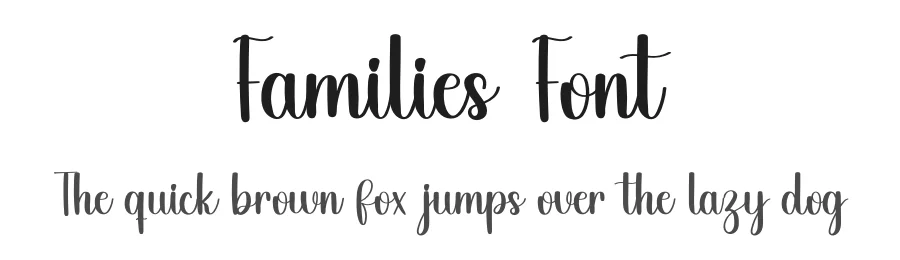 Families Font by inermediaSTUDIO — Script Handwritten Font
