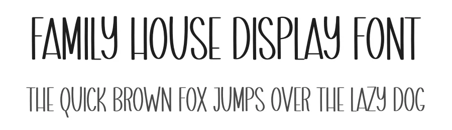 Family House Display Font by creativeletter — Display Font