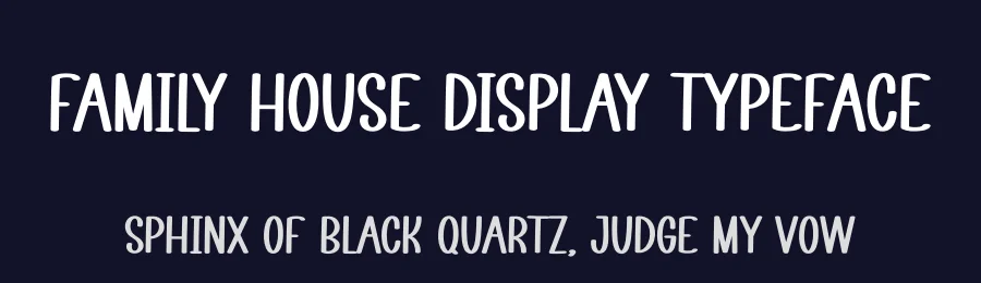 Family House Display Typeface by andikastudio — Display Font — thumbnail 2