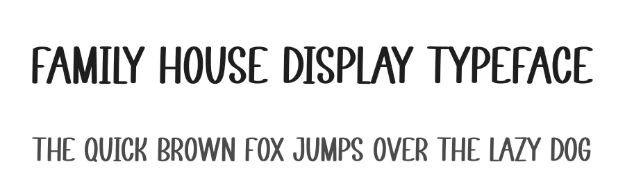 Family House Display Typeface by andikastudio — Display Font