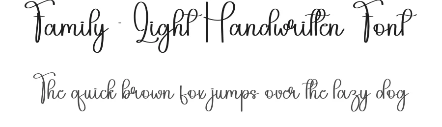 Family – Light Handwritten Font by andikastudio — Script Handwritten Font