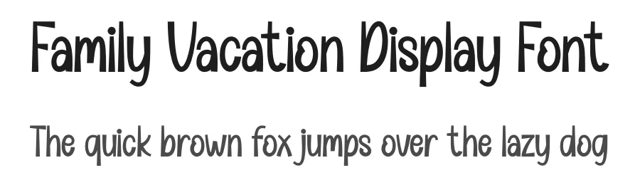 Family Vacation Display Font by creativeletter — Display Font