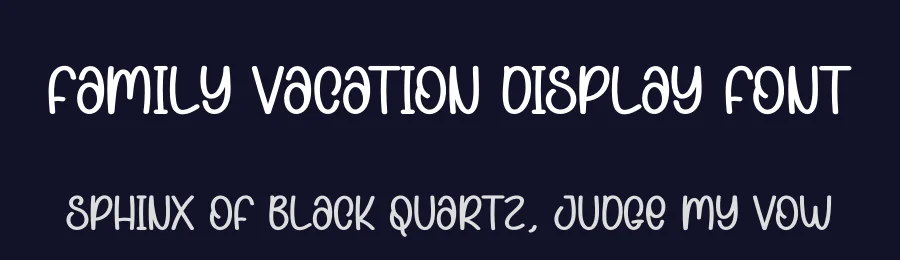 Family Vacation Display Font by creativeletter — Display Font — thumbnail 2