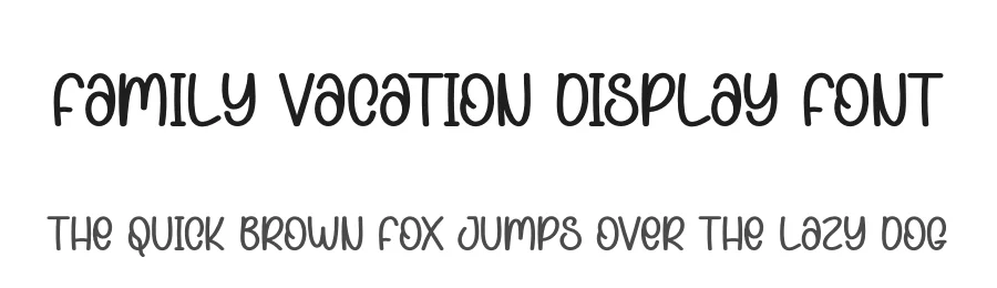 Family Vacation Display Font by creativeletter — Display Font