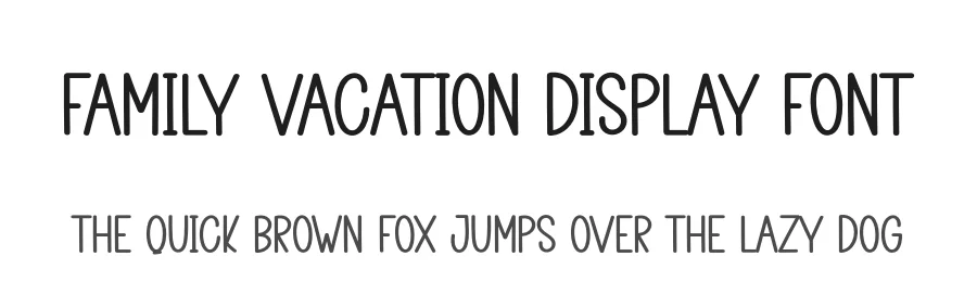 Family Vacation Display Font by creativeletter — Script Handwritten Font