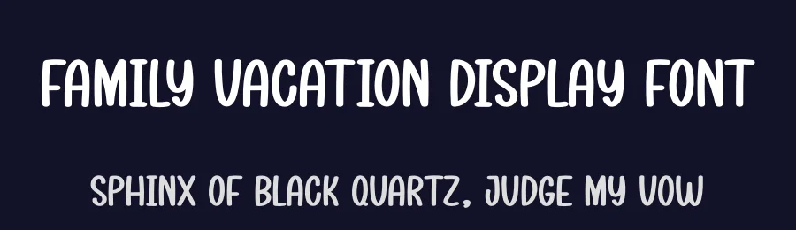 Family Vacation Display Font by creativeletter — Display Font — thumbnail 2