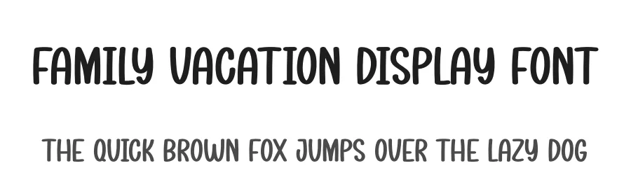 Family Vacation Display Font by creativeletter — Display Font