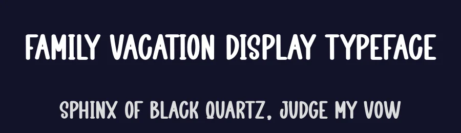 Family Vacation Display Typeface by creativeletter — Display Font — thumbnail 2