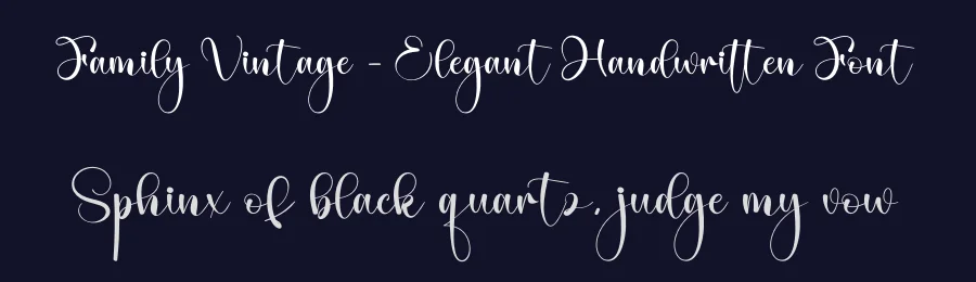Family Vintage – Elegant Handwritten Font by creativeletter — Script Handwritten Font — thumbnail 2