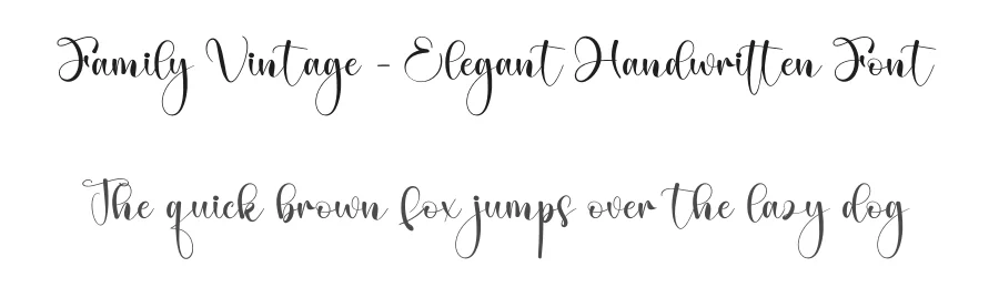 Family Vintage – Elegant Handwritten Font by creativeletter — Script Handwritten Font
