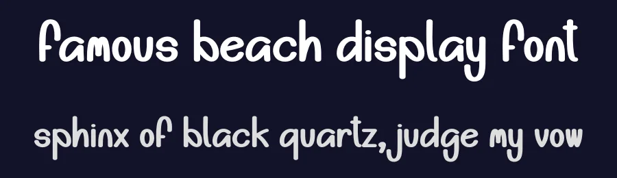 Famous Beach Display Font by andikastudio — Display Font — thumbnail 2