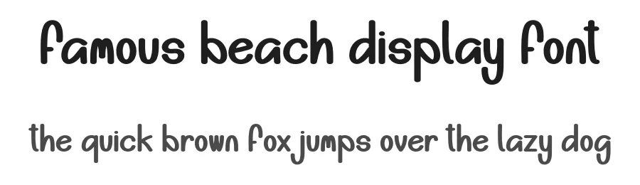 Famous Beach Display Font by andikastudio — Display Font