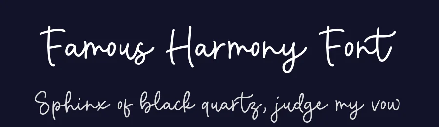 Famous Harmony Font by balpirick — Script Handwritten Font — thumbnail 2