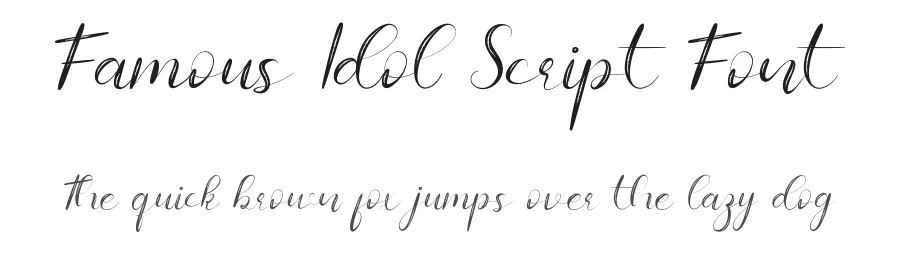 Famous Idol Script Font by edricstudio — Script Handwritten Font