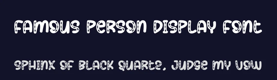 Famous Person Display Font by creativeletter — Display Font — thumbnail 2