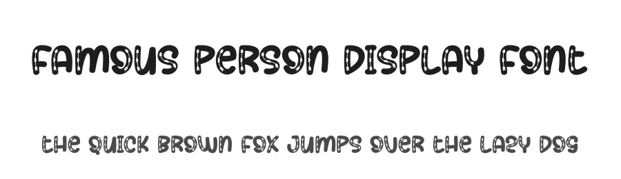 Famous Person Display Font by creativeletter — Display Font