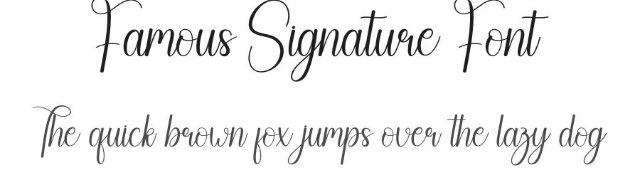 Famous Signature Font by creativeletter — Script Handwritten Font