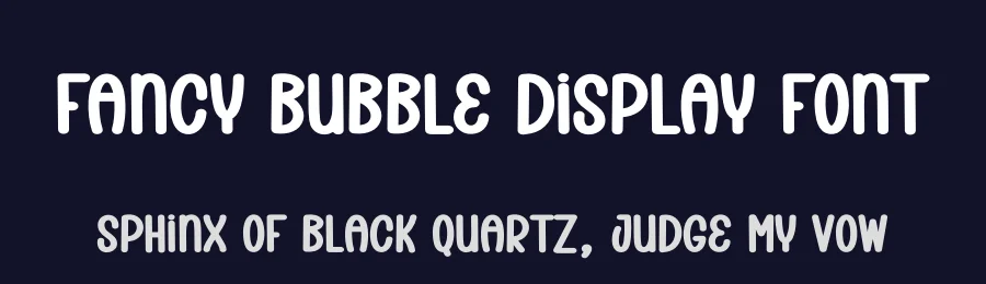 Fancy Bubble Display Font by creativeletter — Display Font — thumbnail 2