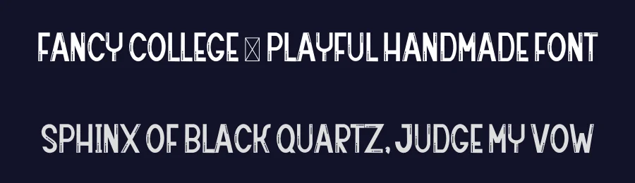 Fancy College – Playful Handmade Font by freshtypeink — Display Font — thumbnail 2