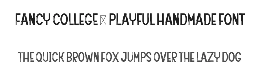 Fancy College – Playful Handmade Font by freshtypeink — Display Font