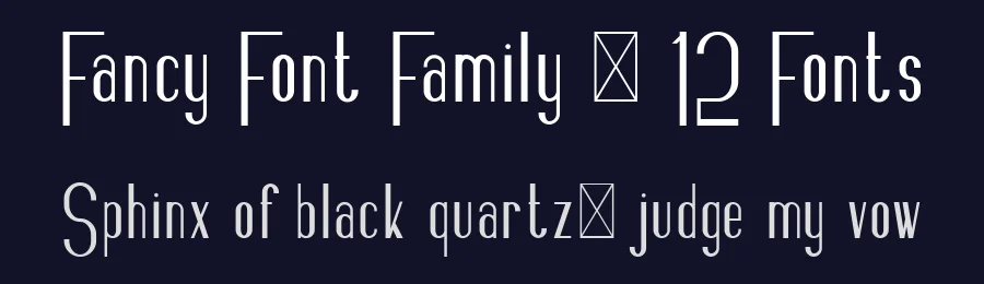 Fancy Font Family – 12 Fonts by vp_creative_shop — Decorative Font — thumbnail 2