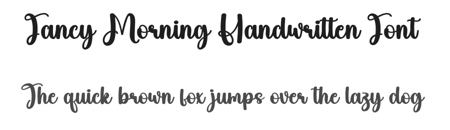 Fancy Morning Handwritten Font by creativeletter — Script Handwritten Font