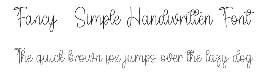 Fancy – Simple Handwritten Font by andikastudio — Script Handwritten Font