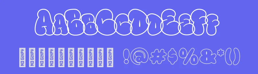 Fanky Bubble Font by Fitrah Type — Display Font — thumbnail 3