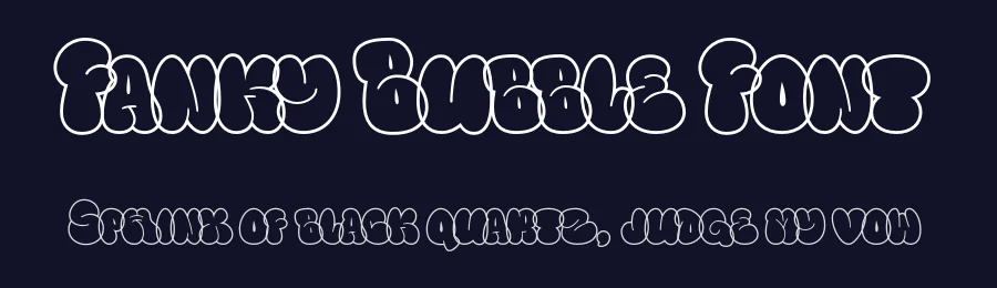 Fanky Bubble Font by Fitrah Type — Display Font — thumbnail 2