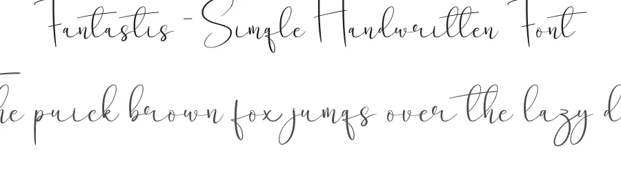 Fantastis – Simple Handwritten Font by creativeletter — Script Handwritten Font