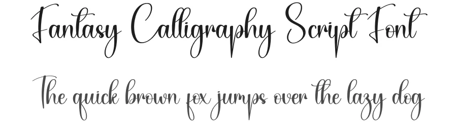 Fantasy Calligraphy Script Font by creativeletter — Script Handwritten Font