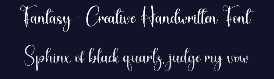 Fantasy – Creative Handwritten Font by creativeletter — Script Handwritten Font — thumbnail 2
