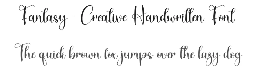 Fantasy – Creative Handwritten Font by creativeletter — Script Handwritten Font