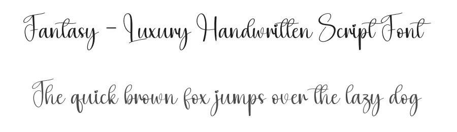 Fantasy – Luxury Handwritten Script Font by andikastudio — Script Handwritten Font